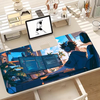 Ainme Room Game INS Tide Large Desktop Desk Mat Kawaii Gaming Accessories Students Writing Pad for PC Mouse Carpet