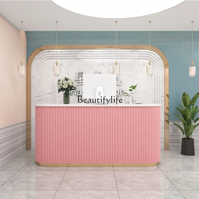 01-Light luxury high-end bar counter Beauty salon checkout page Yoga women's clothing front desk
01-Light luxury high-end bar counter Beauty salon checkout page Yoga women's clothing front desk