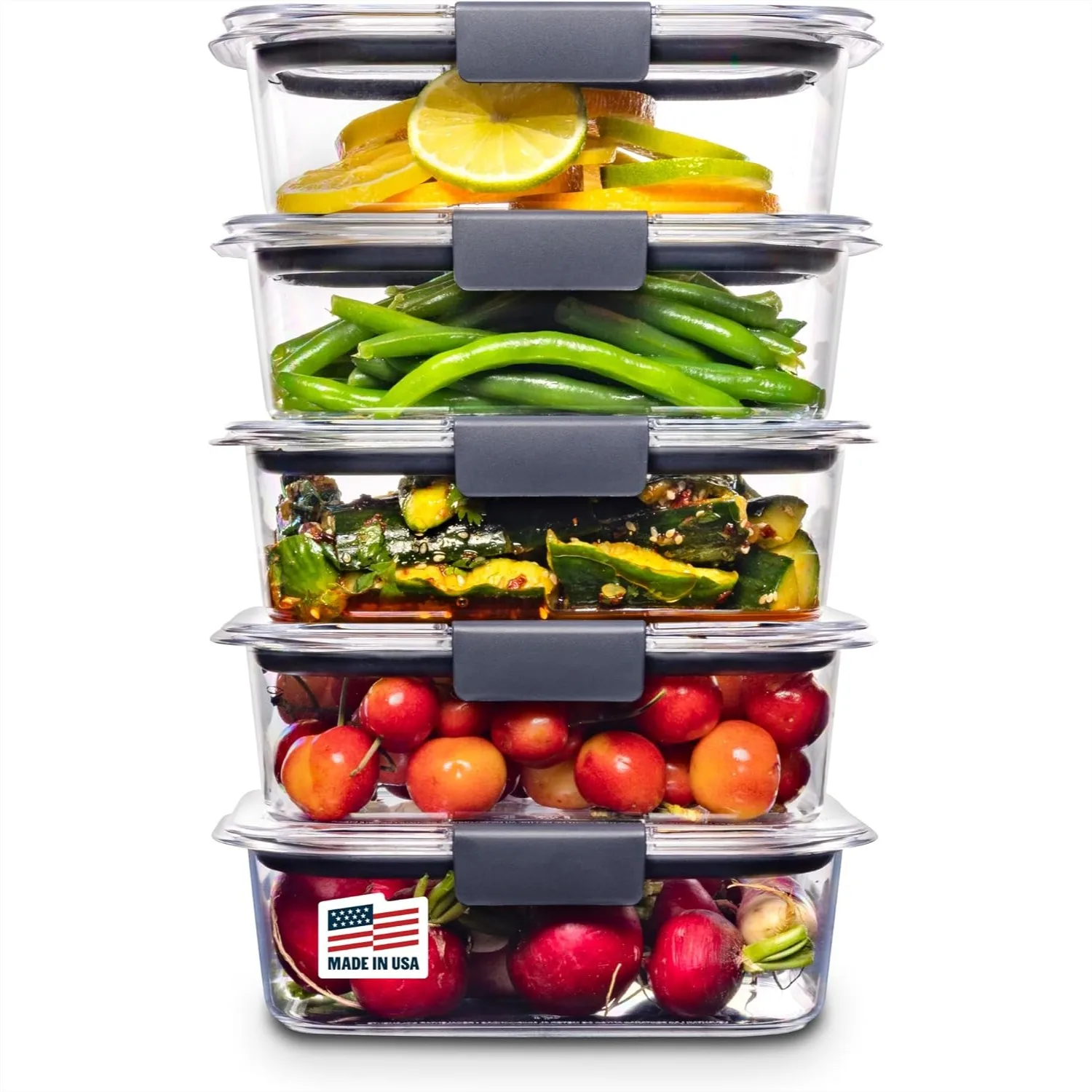 Tritan Plastic Food Storage Containers with Airtight Lids for Lunch Meal Prep & Leftovers, Set of 5 (3.2 Cup)
Tritan Plastic Food Storage Containers with Airtight Lids for Lunch Meal Prep & Leftovers, Set of 5 (3.2 Cup)