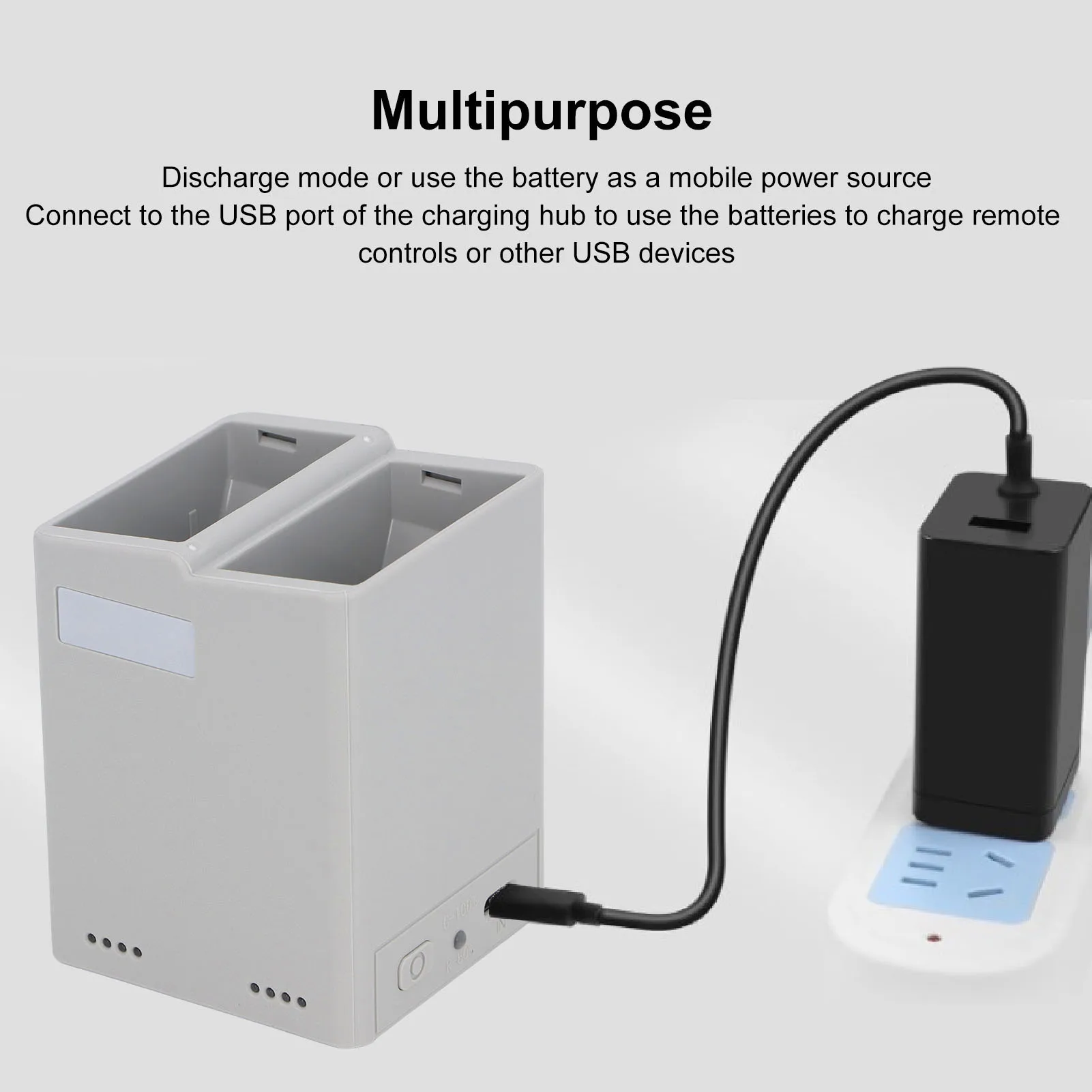 2 Way Battery Charging Hub Professional Drone Battery Charging Hub 3 Modes Dual Slots for DJI Mini 4 Pro for Mini 3 Series
2 Way Battery Charging Hub Professional Drone Battery Charging Hub 3 Modes Dual Slots for DJI Mini 4 Pro for Mini 3 Series