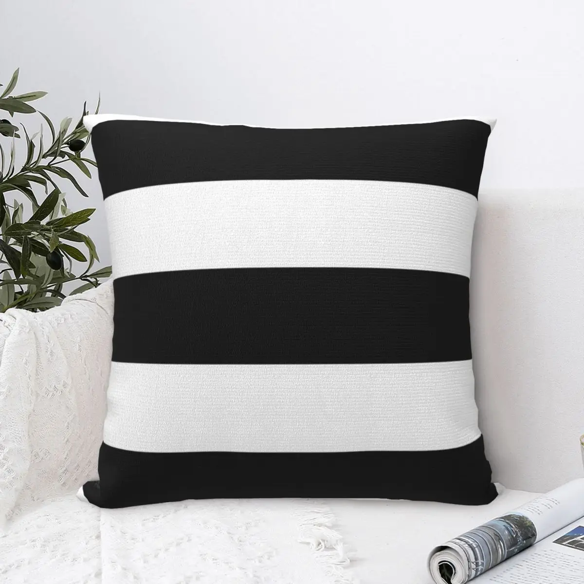 Black White Horizontal Thick Stripes Pillowcase Cushion Comfort Throw Pillow Sofa Decorative Cushions Used for Home Living Room
Black White Horizontal Thick Stripes Pillowcase Cushion Comfort Throw Pillow Sofa Decorative Cushions Used for Home Living Room