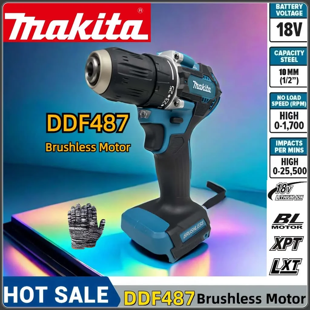 Бесщеточная электрическая дрель Makita DDF487 18 В, подходит для пятилопастной ударной дрели декоративной команды, использует аккумулятор Makita 18 В.
Бесщеточная электрическая дрель Makita DDF487 18 В, подходит для пятилопастной ударной дрели декоративной команды, использует аккумулятор Makita 18 В.