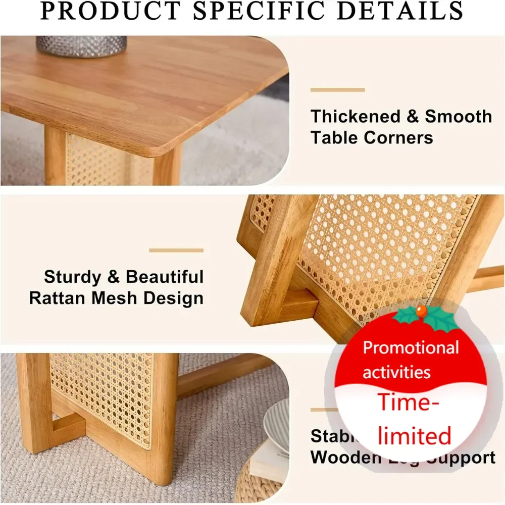 Hot salesHot-sellingMid Century Modern Wood Coffee Table with PE Rattan Stand, 47 Inch Rectangular Solid Wood Boho Coffe Table,
Hot salesHot-sellingMid Century Modern Wood Coffee Table with PE Rattan Stand, 47 Inch Rectangular Solid Wood Boho Coffe Table,