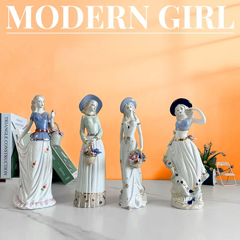 European Western Women Ceramic Statue Decoration Items Home Livingroom Furnishing Accessories Office Desktop Sculpture Ornaments
European Western Women Ceramic Statue Decoration Items Home Livingroom Furnishing Accessories Office Desktop Sculpture Ornaments