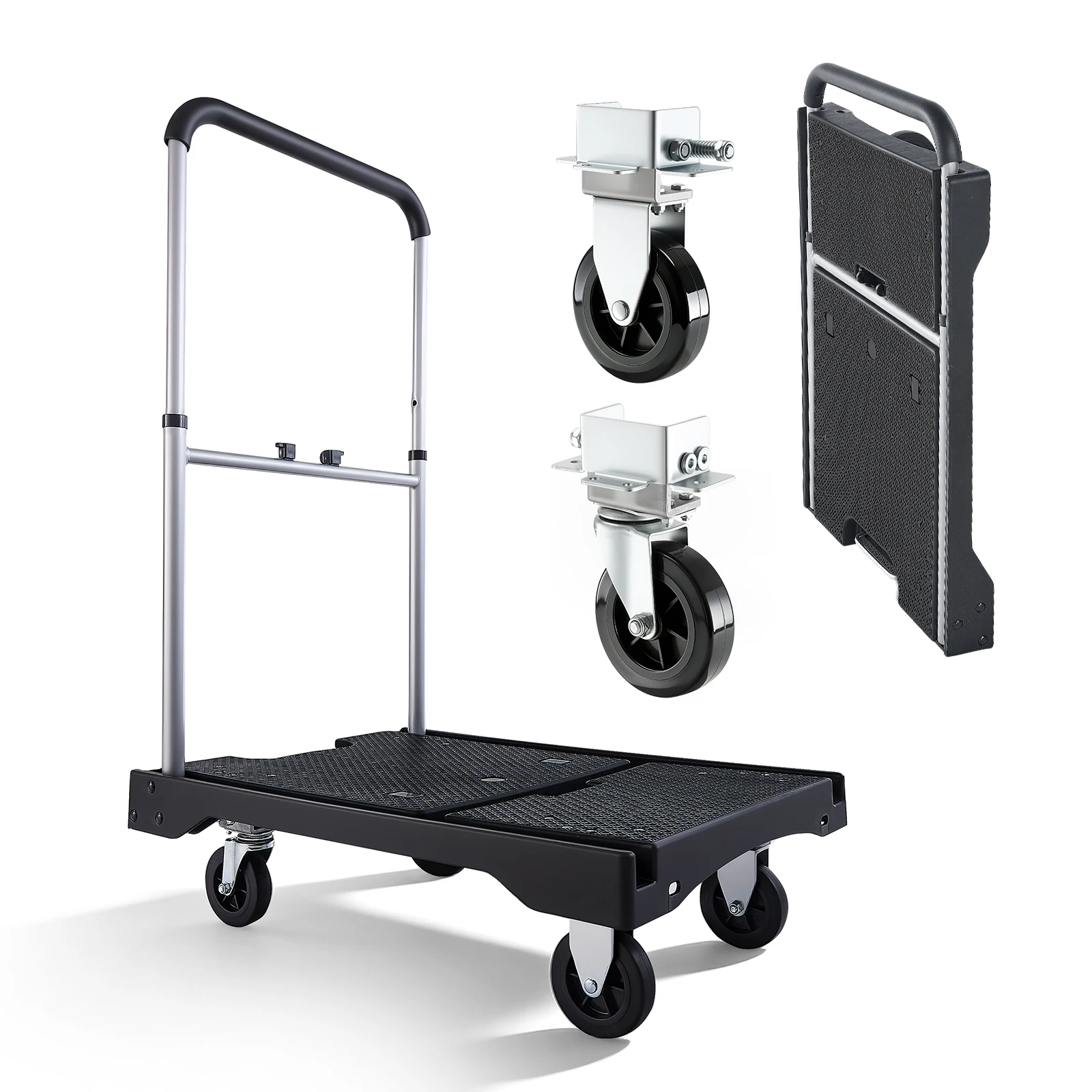 SucceBuy 330LBS Foldable Push Cart Dolly Folding Platform Hand Truck with Adjustable Handle Moving Flatbed Cart for Transport
SucceBuy 330LBS Foldable Push Cart Dolly Folding Platform Hand Truck with Adjustable Handle Moving Flatbed Cart for Transport