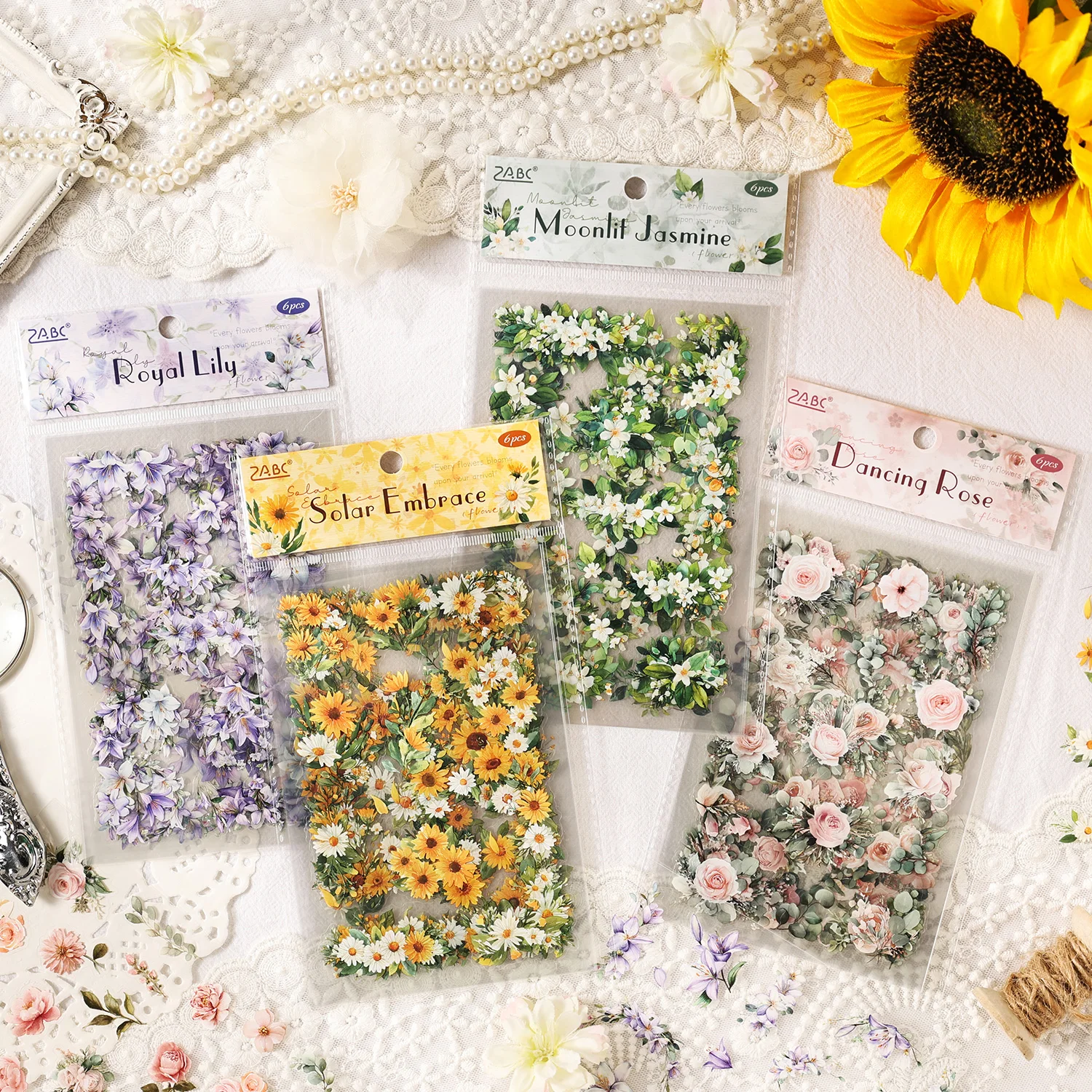 JIAMEI 6sheets Dreaming Flower Language Series Ins Flower Plants Die Cutting Waterproof PET Stickers DIY Diary Album Scrapbook
JIAMEI 6sheets Dreaming Flower Language Series Ins Flower Plants Die Cutting Waterproof PET Stickers DIY Diary Album Scrapbook