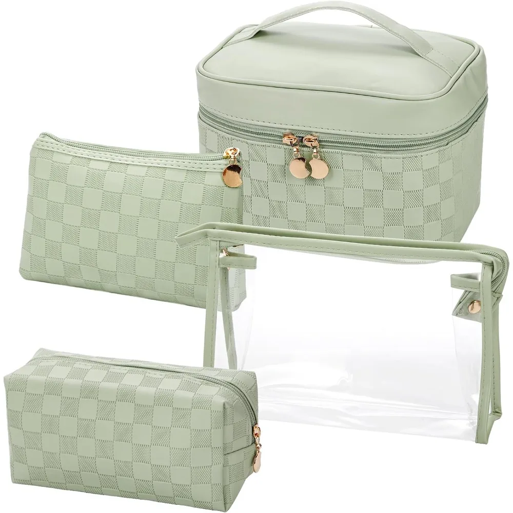Waterproof cosmetic bag set, leather portable travel cosmetic bag, multifunctional storage bag, makeup brushes, toiletries
Waterproof cosmetic bag set, leather portable travel cosmetic bag, multifunctional storage bag, makeup brushes, toiletries