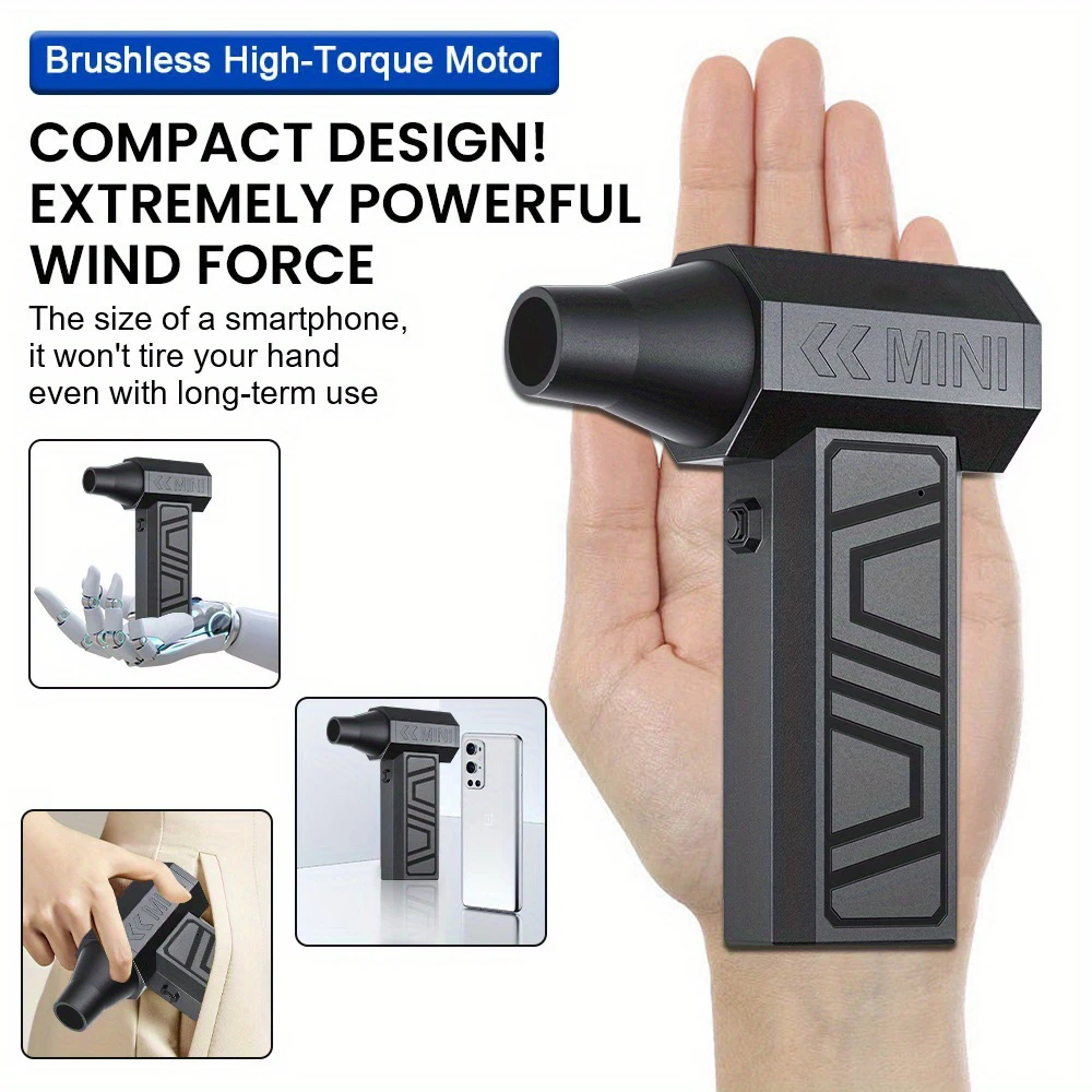 Type-C Charging 130000RPM Cordless Handheld Vacuum Cleaner, Turbo Blow for Car Blowing Snow, Indoor Dust Removal, Rapid
Type-C Charging 130000RPM Cordless Handheld Vacuum Cleaner, Turbo Blow for Car Blowing Snow, Indoor Dust Removal, Rapid