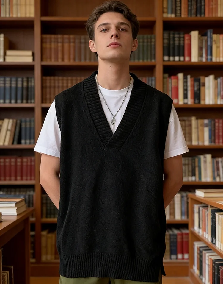 Sweater Vests For Men Spring Summer Handsome Comfortable Boyfriend Style V Neck Fashionable Soft Loose Sleeveless Outdoor Woolen
Sweater Vests For Men Spring Summer Handsome Comfortable Boyfriend Style V Neck Fashionable Soft Loose Sleeveless Outdoor Woolen