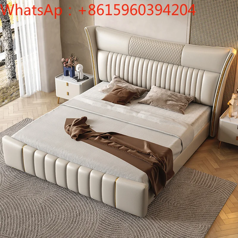 High-grade leather bed modern simple leather bed light luxury luxury double Master room bridal size 1.5m/1.8m
High-grade leather bed modern simple leather bed light luxury luxury double Master room bridal size 1.5m/1.8m