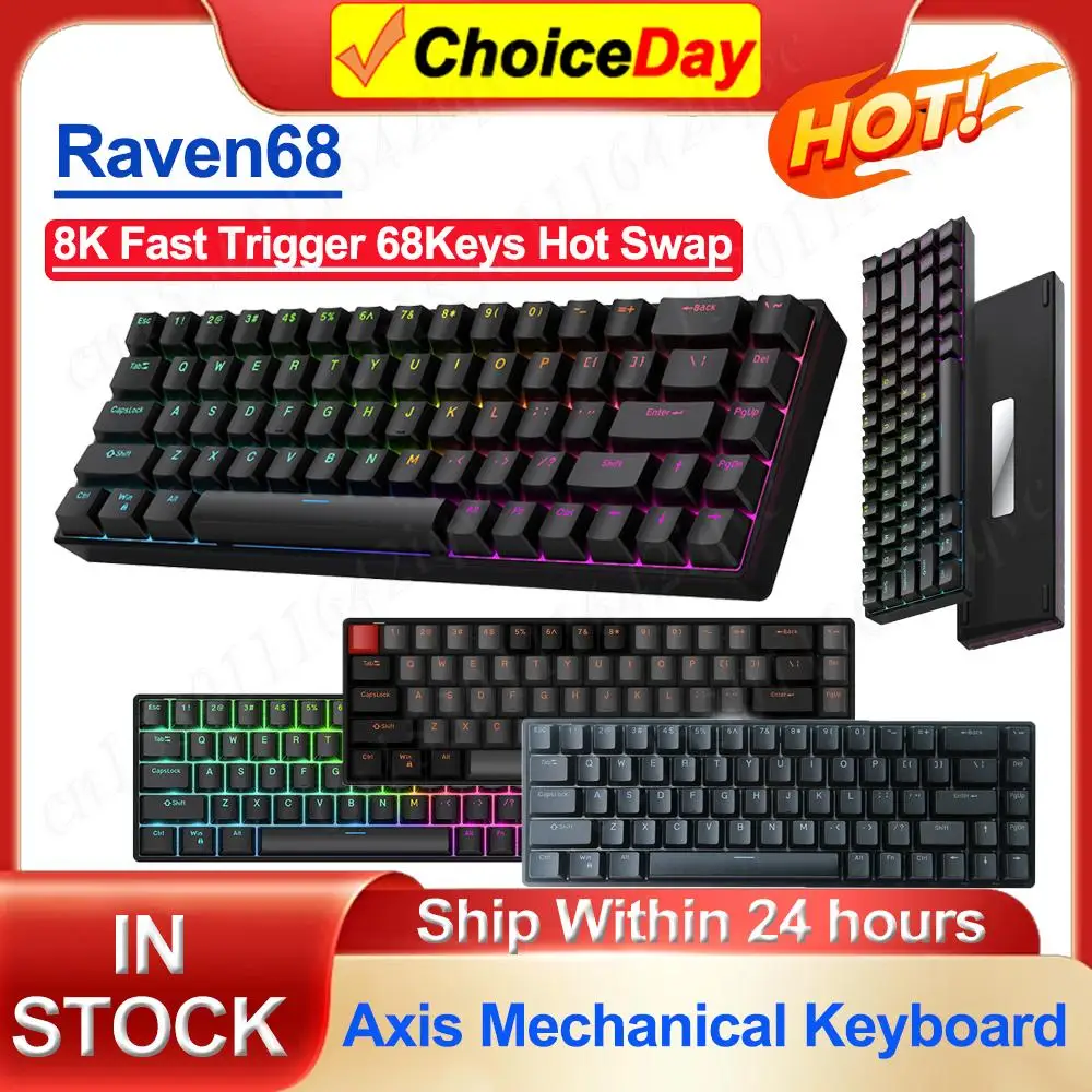 Проводная Механическая игровая клавиатура Raven68 с магнитной осью для киберспорта, 8 K, с быстрым запуском, 68 клавиш, клавиатура для киберспорта, игровая RGB клавиатура
Проводная Механическая игровая клавиатура Raven68 с магнитной осью для киберспорта, 8 K, с быстрым запуском, 68 клавиш, клавиатура для киберспорта, игровая RGB клавиатура