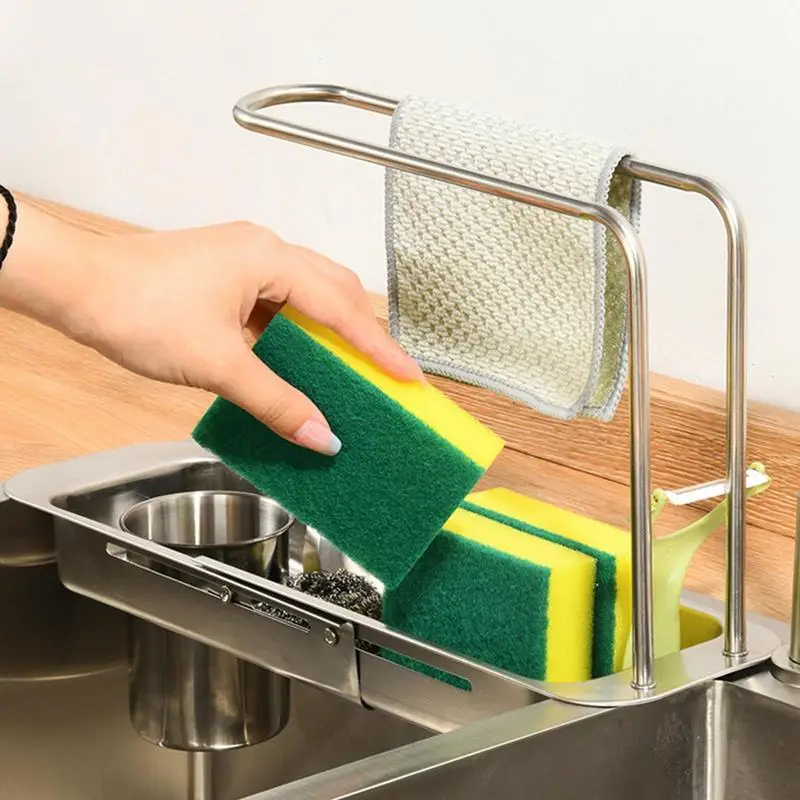 Stainless Steel Kitchen Drying Rack Expandable Slim Drying Rack Kitchen Over Sink Organizer With Towel Hanger For Home Bathroom
Stainless Steel Kitchen Drying Rack Expandable Slim Drying Rack Kitchen Over Sink Organizer With Towel Hanger For Home Bathroom