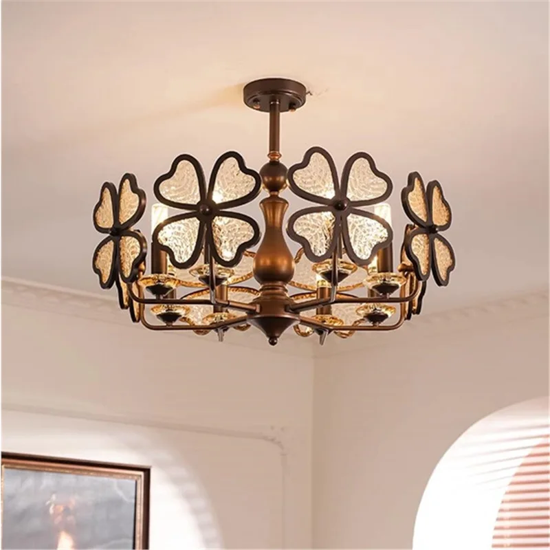 Living room chandelier antique retro French hall main light American designer modern simple bedroom light
Living room chandelier antique retro French hall main light American designer modern simple bedroom light