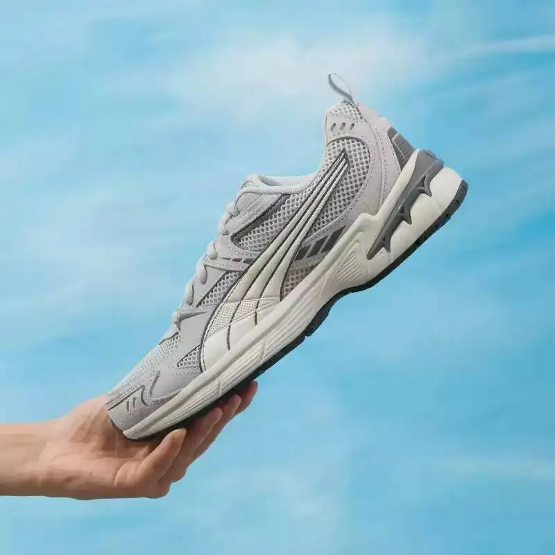 PUMA Light Grey Mesh Suede Dad Sneakers, Retro Breathable Shock Absorbing Daily Running Shoes 405009-02
PUMA Light Grey Mesh Suede Dad Sneakers, Retro Breathable Shock Absorbing Daily Running Shoes 405009-02