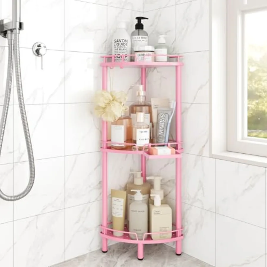Corner Shower Caddy Standing, 3 Tier Rustproof Metal Shower Organizer with Soap Holder, Floor Shower Corner Shelf Rack Storage
Corner Shower Caddy Standing, 3 Tier Rustproof Metal Shower Organizer with Soap Holder, Floor Shower Corner Shelf Rack Storage