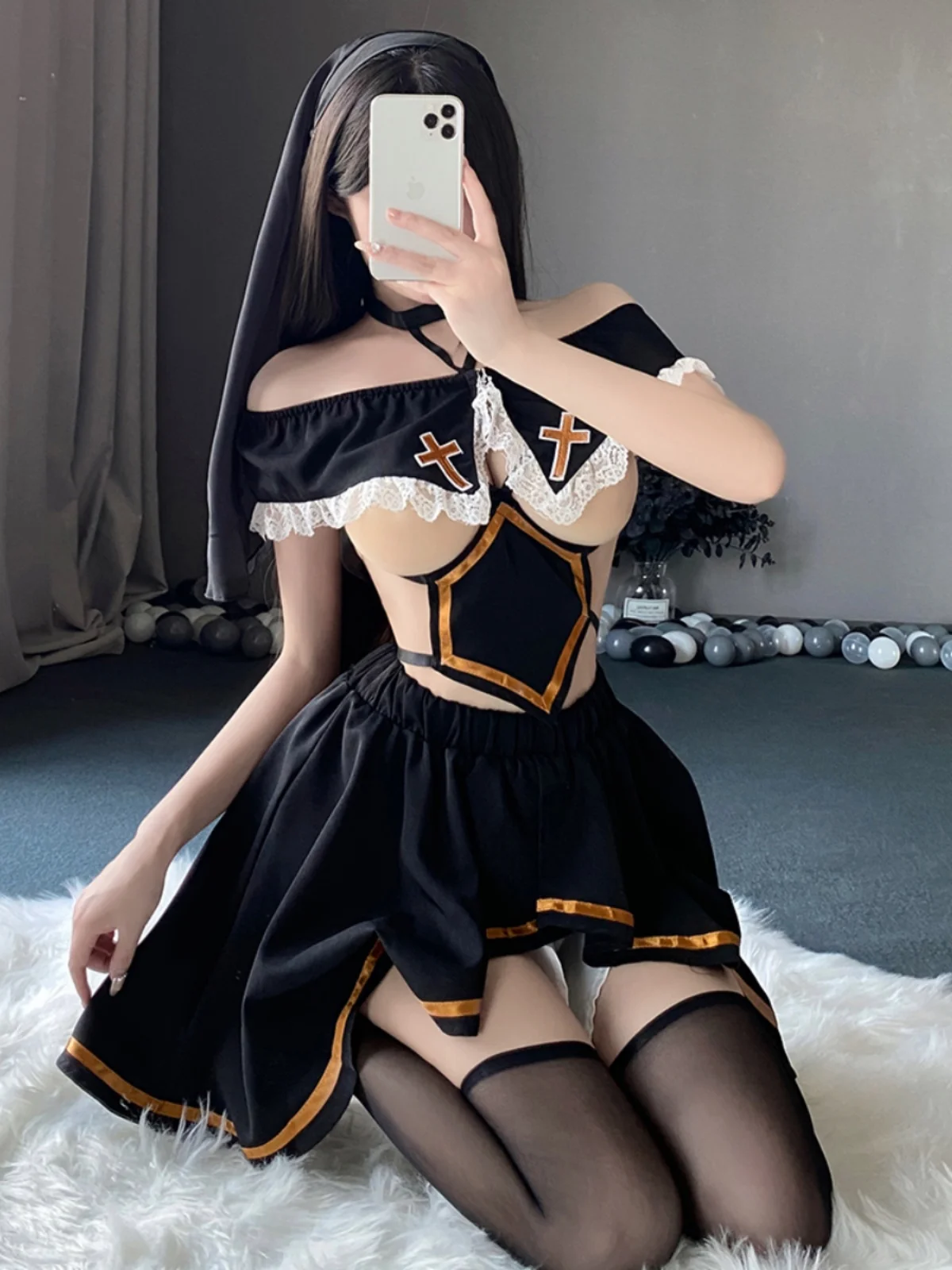 Сексуальный костюм монахини для ролевых игр loween orm Маленькая грудь Соблаживание Bal Dr Date Dr Привлекательный школьный orm
Сексуальный костюм монахини для ролевых игр loween orm Маленькая грудь Соблаживание Bal Dr Date Dr Привлекательный школьный orm