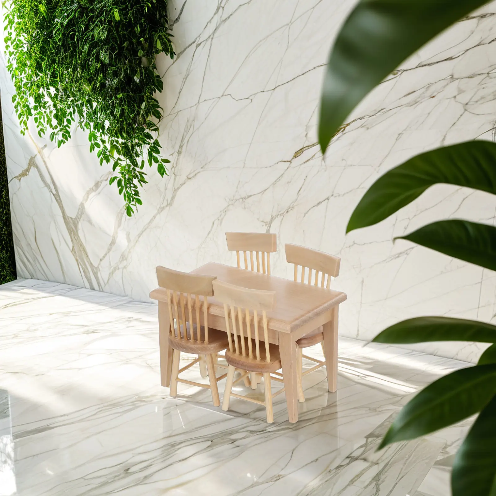 1Set Mini Oak Dollhouse Chair Table Furniture Set Realistic Miniature Accessories Decoration Interior Decor
1Set Mini Oak Dollhouse Chair Table Furniture Set Realistic Miniature Accessories Decoration Interior Decor