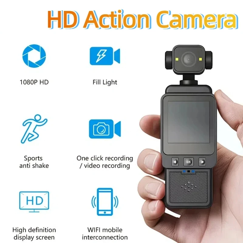Portable 1080P Multifunctional Recorder 180 Degrees Rotatable Cell Phone Wifi Interconnection Camera for Vlog Travel Shooting
Portable 1080P Multifunctional Recorder 180 Degrees Rotatable Cell Phone Wifi Interconnection Camera for Vlog Travel Shooting