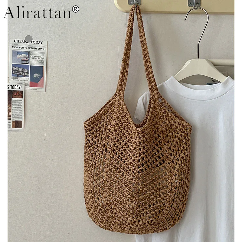 Alirattan Women Trendy Leisure large-capacity Cotton Woven Bags,Fashion News Open-weave Straw Bag Vacation Beach Sholulder Bag
Alirattan Women Trendy Leisure large-capacity Cotton Woven Bags,Fashion News Open-weave Straw Bag Vacation Beach Sholulder Bag