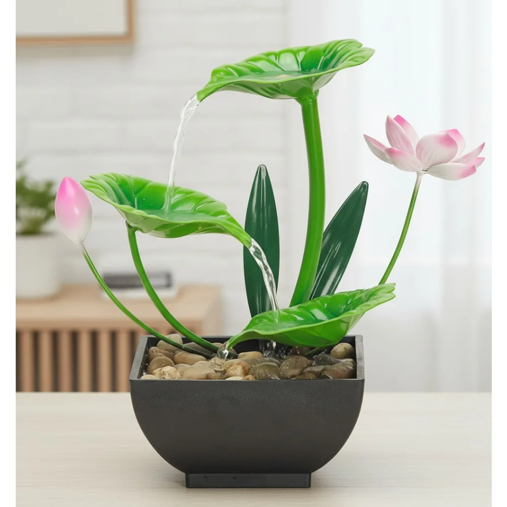 3-уровневый настольный фонтан в форме лотоса, домашний водопад, декор для стола для релаксации с успокаивающим звуком
3-уровневый настольный фонтан в форме лотоса, домашний водопад, декор для стола для релаксации с успокаивающим звуком