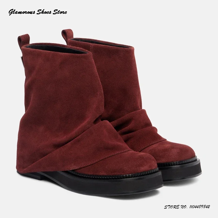 Spring Autumn Suede Combat Boots Women's 2025 Street Style Fold Over Fashion Booties Casual Round Toe Flat Slip-on Modern Boots
Spring Autumn Suede Combat Boots Women's 2025 Street Style Fold Over Fashion Booties Casual Round Toe Flat Slip-on Modern Boots