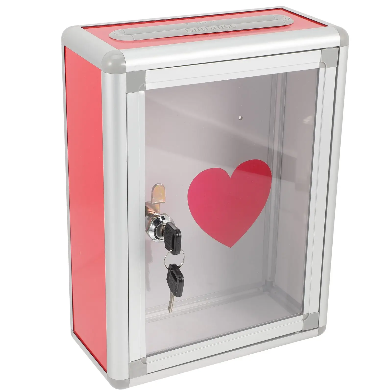Clear Window Donation Boxes for Fundraising Voting Storage Suggestion Complaint Letter Collection Box Lock Premium Material Red
Clear Window Donation Boxes for Fundraising Voting Storage Suggestion Complaint Letter Collection Box Lock Premium Material Red