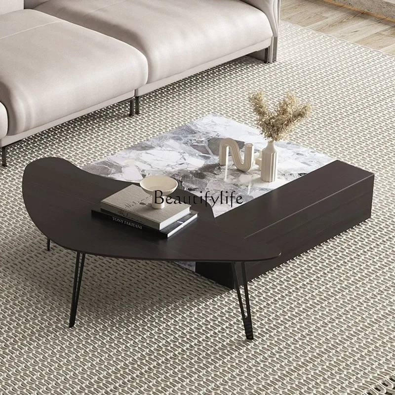 Light luxury rock slab stone coffee table high and low combination home living room modern simple rectangular minimalist
Light luxury rock slab stone coffee table high and low combination home living room modern simple rectangular minimalist