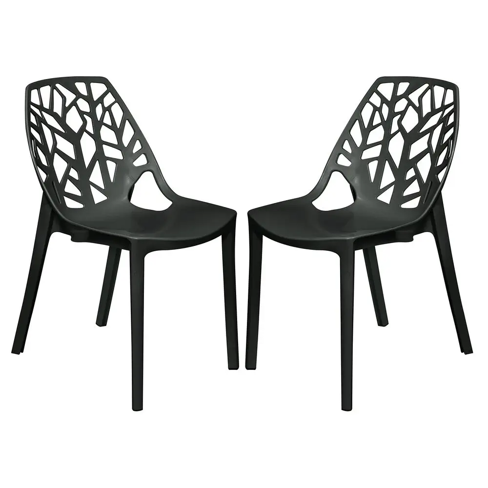 Cornelia Stackable Dining Chair in Solid Black Set of 2 Modern Spring CutOut Tree Design Acrylic Armless Accent Side Chair for
Cornelia Stackable Dining Chair in Solid Black Set of 2 Modern Spring CutOut Tree Design Acrylic Armless Accent Side Chair for