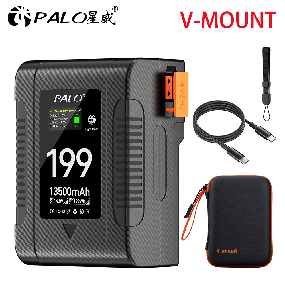 Аккумулятор V Mount BP-199 V Lock Портативные аккумуляторы BP с V-Mount и кабелем Type-C USB PD65W для видеосъемки Sony Blackmagic
Аккумулятор V Mount BP-199 V Lock Портативные аккумуляторы BP с V-Mount и кабелем Type-C USB PD65W для видеосъемки Sony Blackmagic