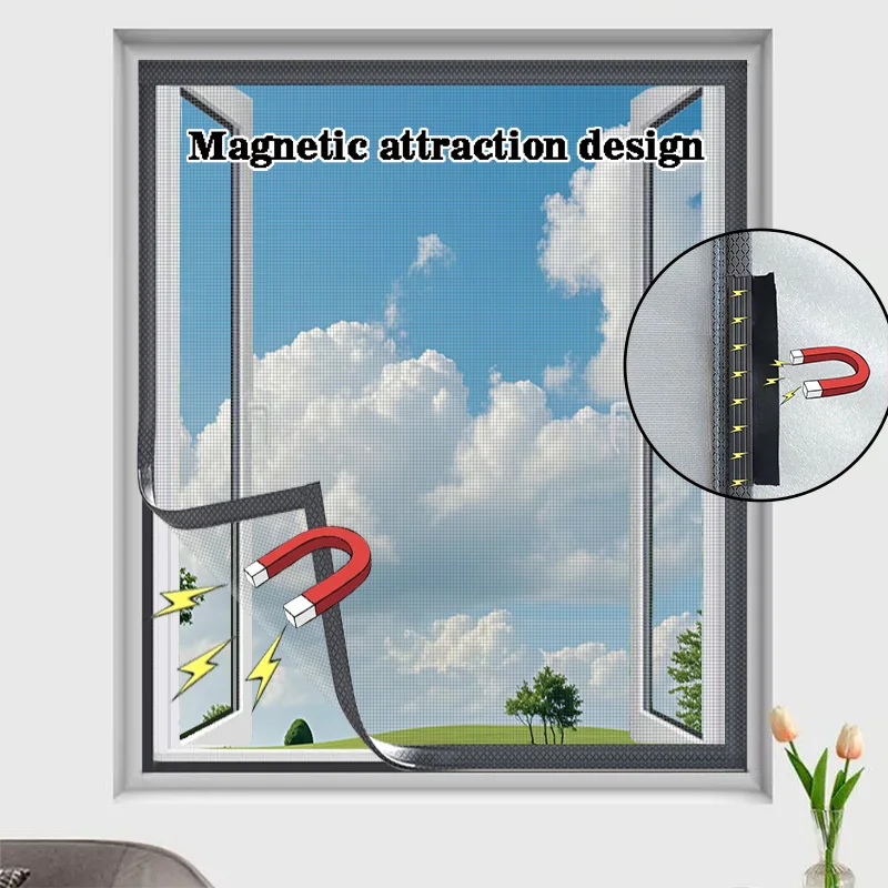 Magnetic window mosquito screen, window mesh, self installing self-adhesive curtains for home use, simple invisible mosquito net
Magnetic window mosquito screen, window mesh, self installing self-adhesive curtains for home use, simple invisible mosquito net