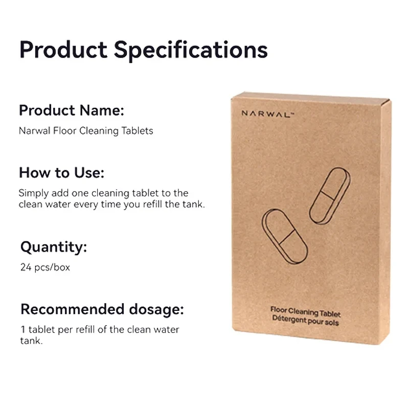 Narwal Floor Cleaning Tablets for Freo Pro/Freo X10 Pro Accessories
Narwal Floor Cleaning Tablets for Freo Pro/Freo X10 Pro Accessories