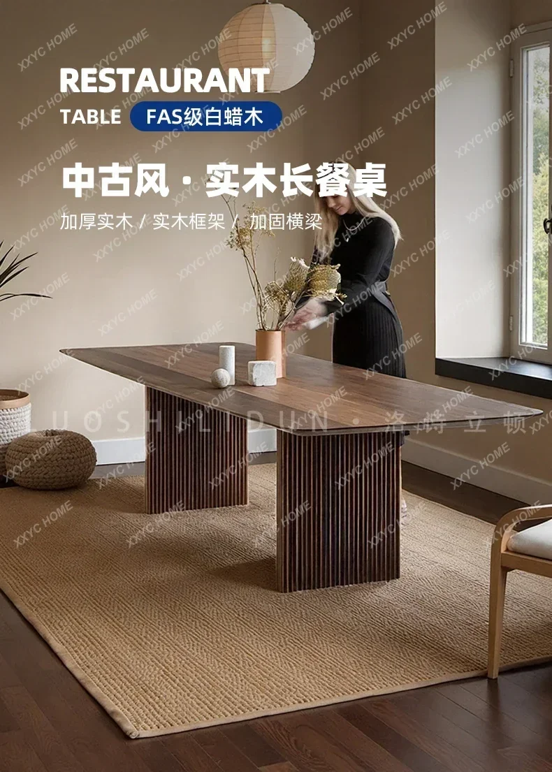 xzzY13 Французский антикварный обеденный стол из цельного дерева, прямоугольный обеденный стол из орехового дерева, итальянский минималистичный, большой конференц-стол
xzzY13 Французский антикварный обеденный стол из цельного дерева, прямоугольный обеденный стол из орехового дерева, итальянский минималистичный, большой конференц-стол