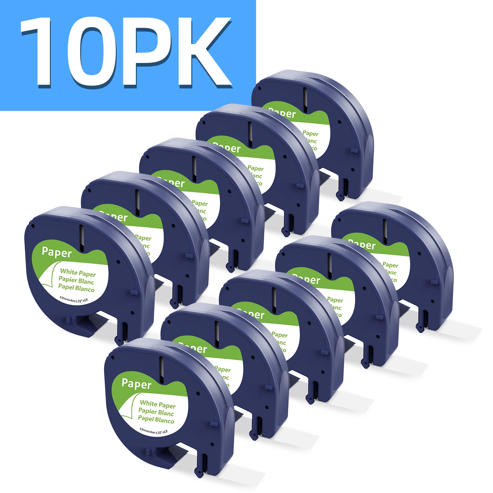 10 шт. 91200 91330 лента для этикеток, совместимая с Dymo LetraTag Plus LT100H LT100T QX50, черная на белой бумаге
10 шт. 91200 91330 лента для этикеток, совместимая с Dymo LetraTag Plus LT100H LT100T QX50, черная на белой бумаге