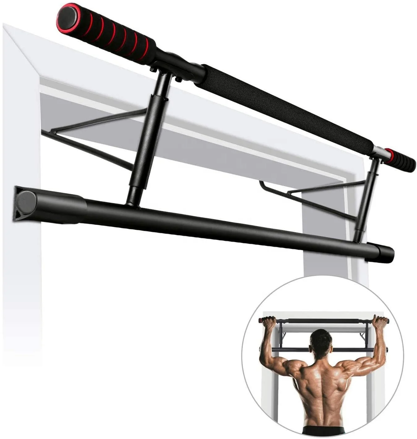 Door Way Pull up Bar with Hook Stable Safety Stainless Steel Bodybuilding Training
Door Way Pull up Bar with Hook Stable Safety Stainless Steel Bodybuilding Training