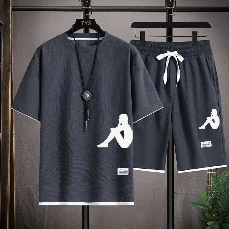 Summer Men's Sets Fashion Korean Tracksuit Men Short Sleeve T Shirts+sport Shorts Suit Men Casual Men Clothing Mens Joggers Sets
Summer Men's Sets Fashion Korean Tracksuit Men Short Sleeve T Shirts+sport Shorts Suit Men Casual Men Clothing Mens Joggers Sets