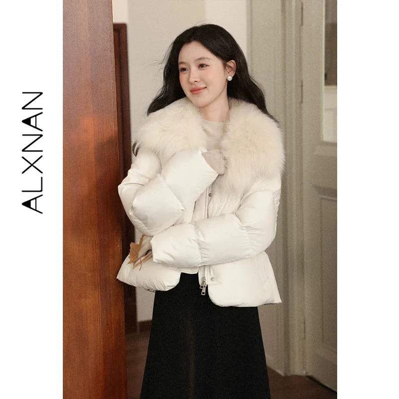 ALXNAN Women Winter Down Jacket Short Puffer Coat 90% White Duck Down Fur Collar Warm Lightweight Outerwear Autumn Parka L60585
ALXNAN Women Winter Down Jacket Short Puffer Coat 90% White Duck Down Fur Collar Warm Lightweight Outerwear Autumn Parka L60585