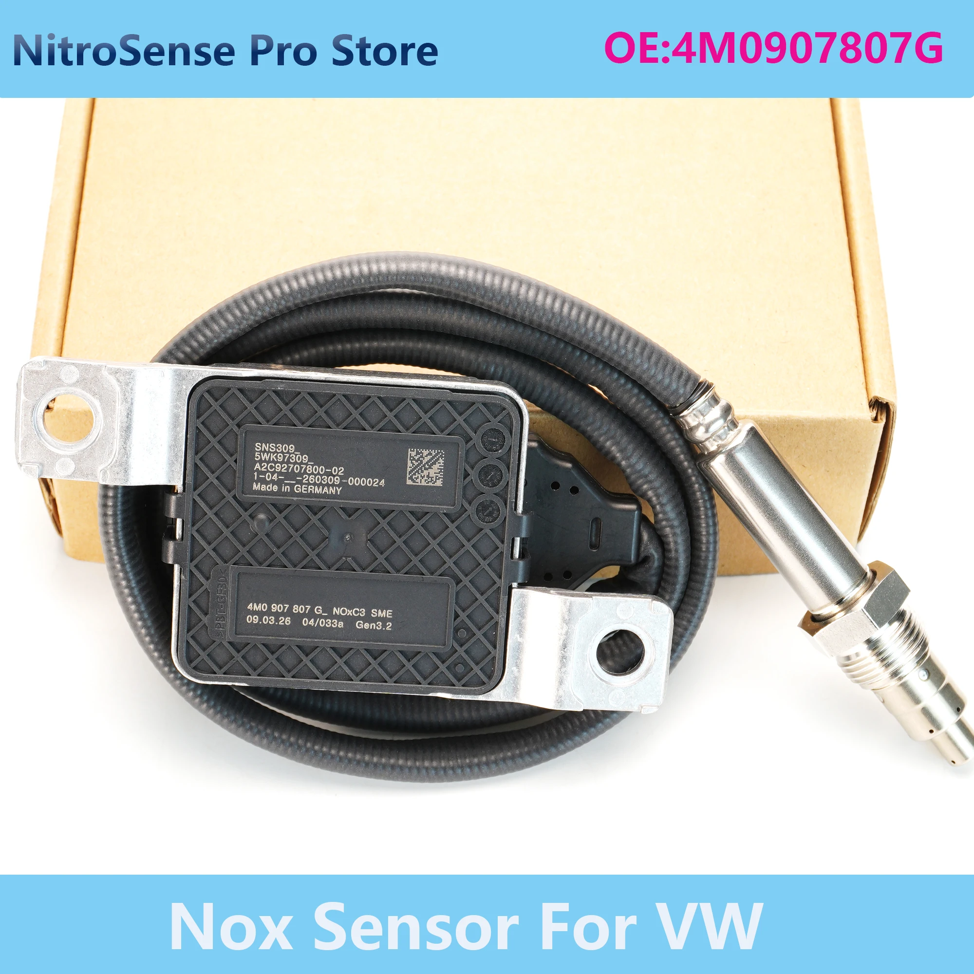 5WK97309 4M0907807G Nitrogen Oxide Sensor NOX Sensor For Q7 2015-2021
5WK97309 4M0907807G Nitrogen Oxide Sensor NOX Sensor For Q7 2015-2021
