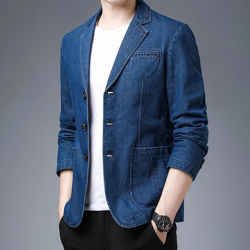New Men's Fashion Everything British Style Go Out Leisure Slim Korean Version Of The Trend Solid Color Denim Comfortable Blazer
New Men's Fashion Everything British Style Go Out Leisure Slim Korean Version Of The Trend Solid Color Denim Comfortable Blazer