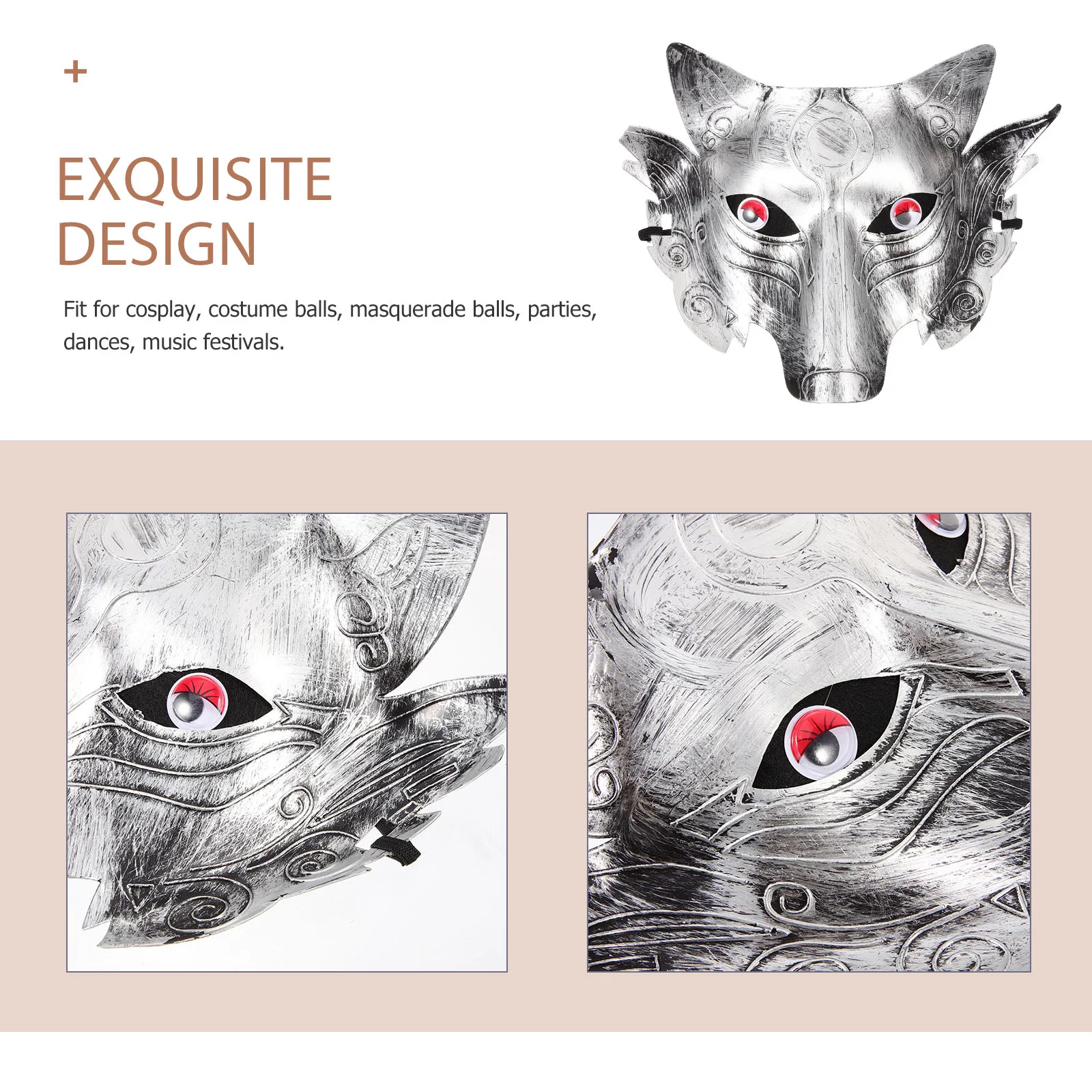 Realistic Halloween Wolf Lightweight Animal Design For Cosplay Carnival Festival Masquerade Party Outdoor Costume Dance
Realistic Halloween Wolf Lightweight Animal Design For Cosplay Carnival Festival Masquerade Party Outdoor Costume Dance