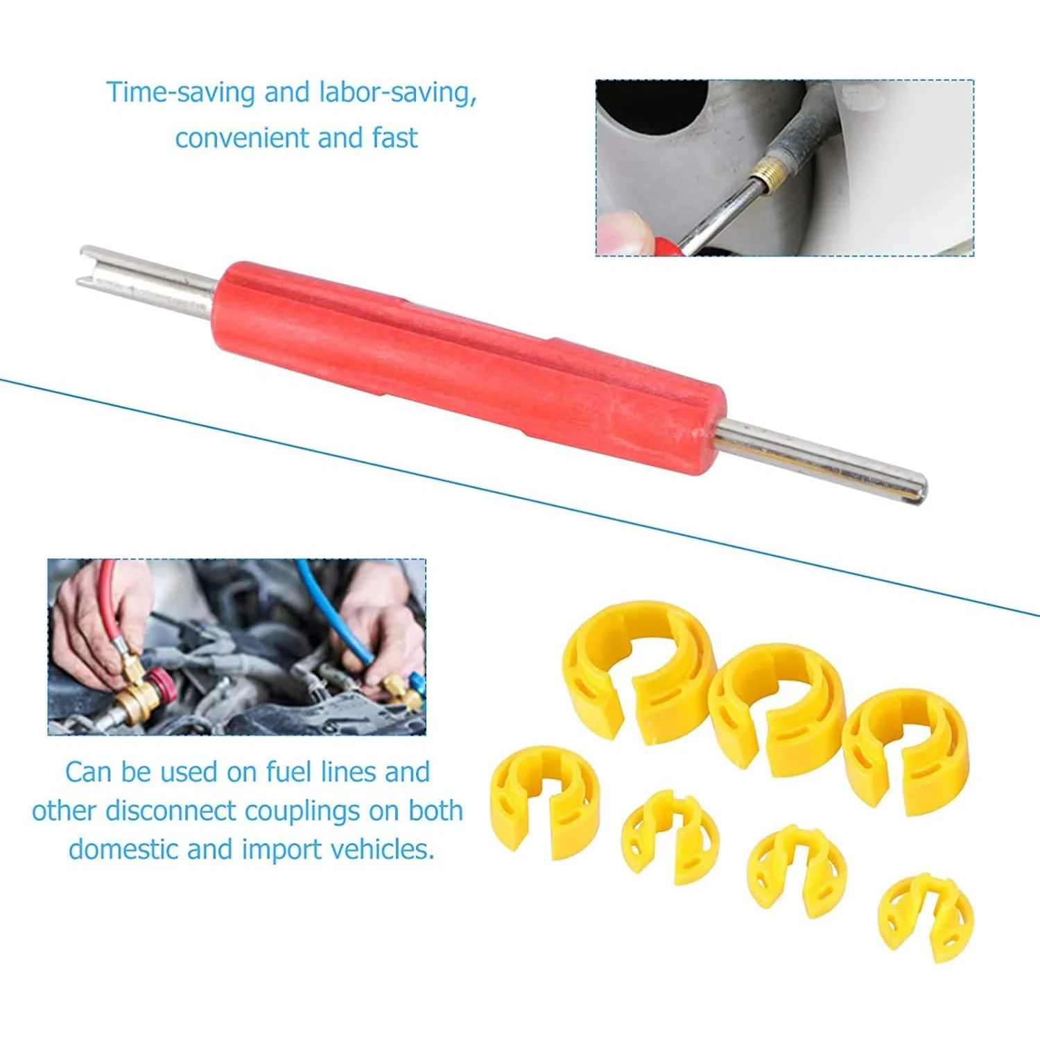 16Pcs Car Air Conditioner Oil Pipe Remover Fuel Line Disconnect Removal Tool Kit Air Conditioner Repair Kit
16Pcs Car Air Conditioner Oil Pipe Remover Fuel Line Disconnect Removal Tool Kit Air Conditioner Repair Kit