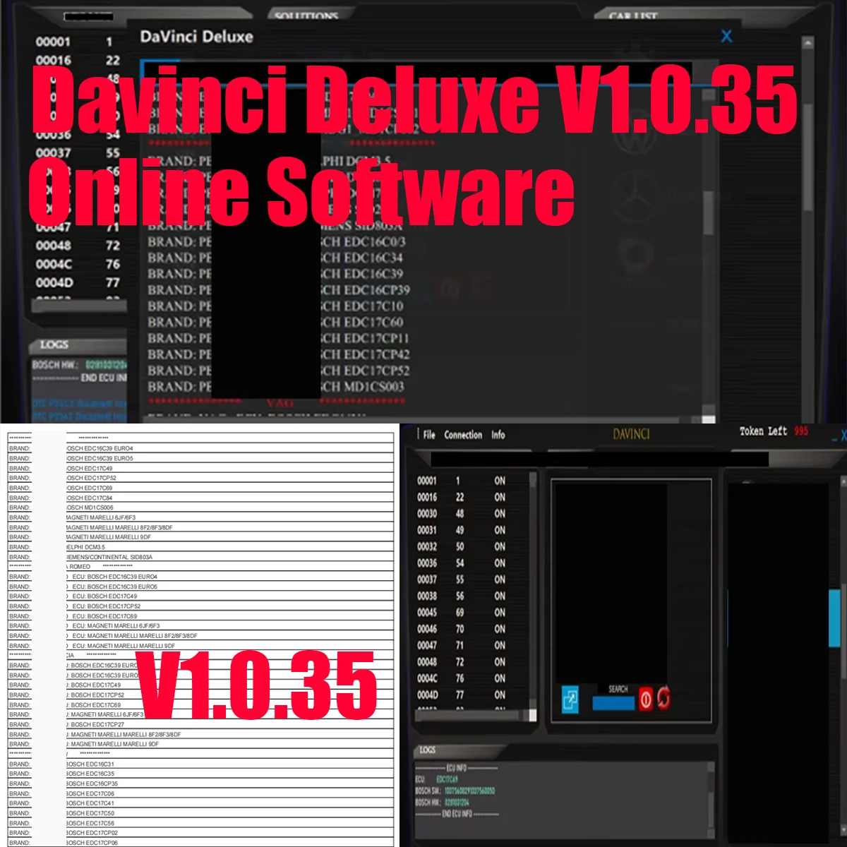 Программное обеспечение Davinci Deluxe Online, последняя версия 1.0.35, полный функционал, инструменты диагностики и программирования, без необходимости использования токена, 1 год.
Программное обеспечение Davinci Deluxe Online, последняя версия 1.0.35, полный функционал, инструменты диагностики и программирования, без необходимости использования токена, 1 год.