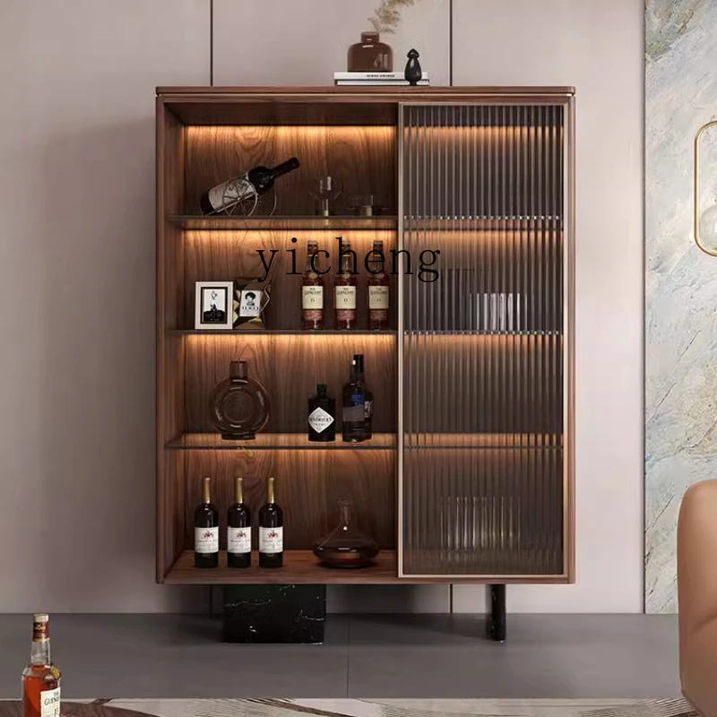 XL black walnut wine cabinet light luxury high-end side cabinet wall storage glass wine cabinet
XL black walnut wine cabinet light luxury high-end side cabinet wall storage glass wine cabinet