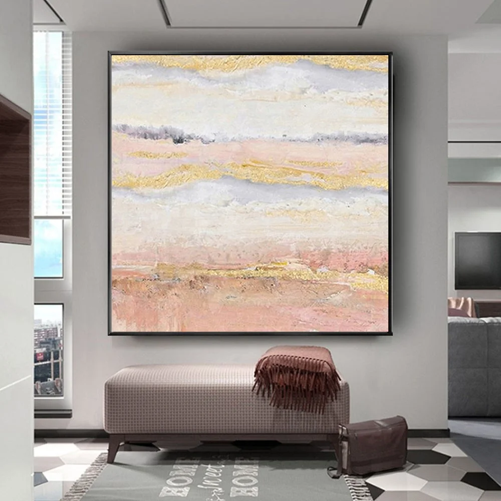 high quality Modern Abstract Wall Art Canvas oil Painting Cuadros Decor Acrylic Gold pink texture Picture Decor Living Room Home
high quality Modern Abstract Wall Art Canvas oil Painting Cuadros Decor Acrylic Gold pink texture Picture Decor Living Room Home