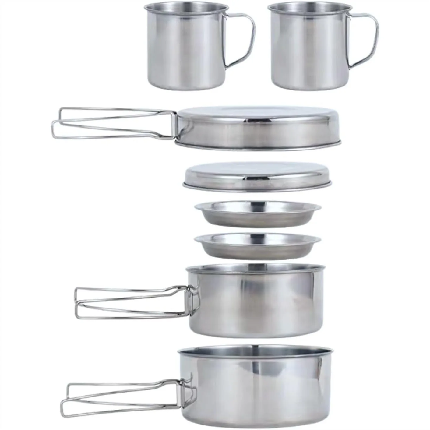 Camping Cookware Set with Pot and Pan for Backpacking Hiking Mini Mess Kit for 1-2 People
Camping Cookware Set with Pot and Pan for Backpacking Hiking Mini Mess Kit for 1-2 People