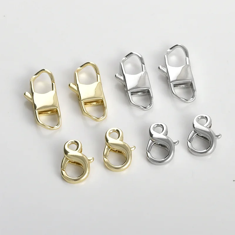 Copper-plated 14k Gold Color Lobster Buckle Spring Buckle 8-character Buckle DIY Necklace Ending Connection Buckle Accessories
Copper-plated 14k Gold Color Lobster Buckle Spring Buckle 8-character Buckle DIY Necklace Ending Connection Buckle Accessories