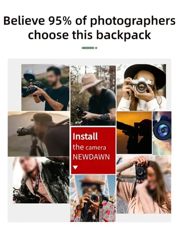 Zaino per fotocamera da esterno Borsa per fotocamera digitale per video Borsa per fotocamera impermeabile per foto DSLR per Canon per Nikon per Sony