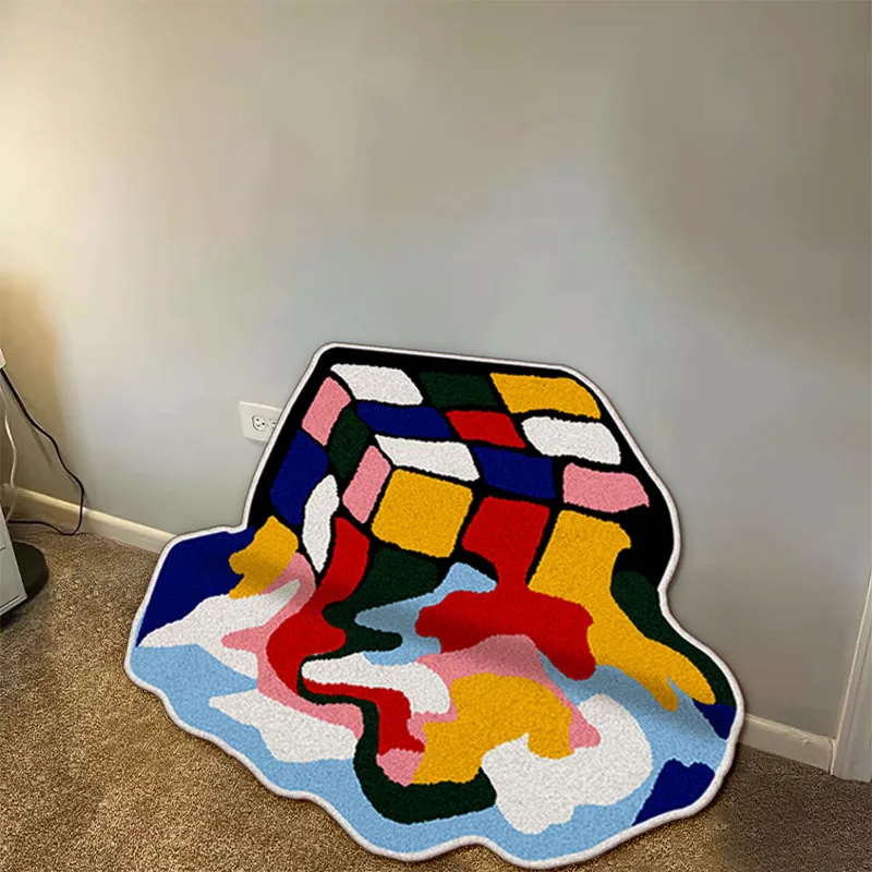 Personality Color Magic Cube Plush Mat Creative Living Room Sofa Coffee Table Mat Bedroom Bedside Soft Mat Coat Room Funny Decor
Personality Color Magic Cube Plush Mat Creative Living Room Sofa Coffee Table Mat Bedroom Bedside Soft Mat Coat Room Funny Decor