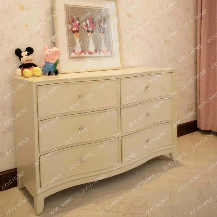Cream wind solid wood ivory white chest modern simple living room drawer storage cabinet
Cream wind solid wood ivory white chest modern simple living room drawer storage cabinet