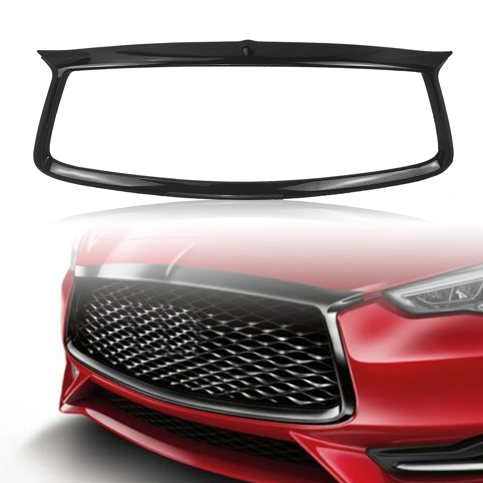 For Infiniti Q60 Coupe 2017-2021 Front Grill Trim Cover Overlay Glossy Black Add On Upper Bumper Hood Grille Frame Strip Bezel
For Infiniti Q60 Coupe 2017-2021 Front Grill Trim Cover Overlay Glossy Black Add On Upper Bumper Hood Grille Frame Strip Bezel
