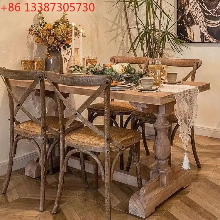 French Country Solid Wood Retro Dining Table Household Dining Table American Restaurant Table
French Country Solid Wood Retro Dining Table Household Dining Table American Restaurant Table